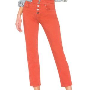 Joie Laurelle High Rise Button Fly Crop Desert Spice